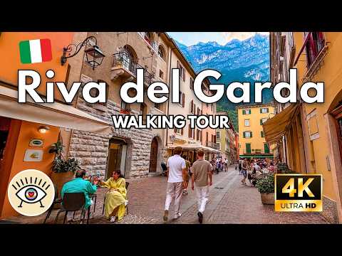 Видео: Рива-дель-Гарда, Италия 🇮🇹 | НЕВЕРОЯТНАЯ ВЕРХНЯЯ (4K) пешеходная экскурсия по озеру Гарда! ✅