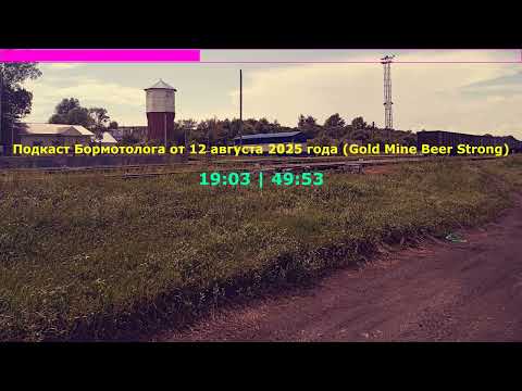 Видео: Подкаст Бормотолога от 12 августа 2025 года (Gold Mine Beer Strong)