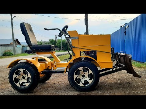 Видео: Самодельный минитрактор переломка.  Серия 18. Подъёмный механизм для отвала. DIY.