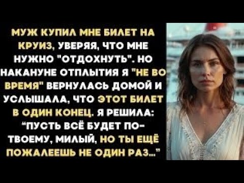 Видео: Муж купил мне билет на круиз чтобы я "отдохнула", но накануне я услышала что этот билет в один конец
