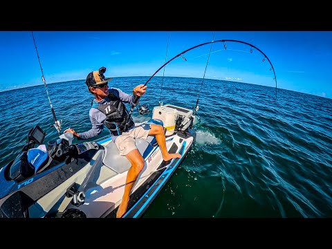 Видео: Борьба с безумно сильной рыбой с помощью SeaDoo! | Морская рыбалка