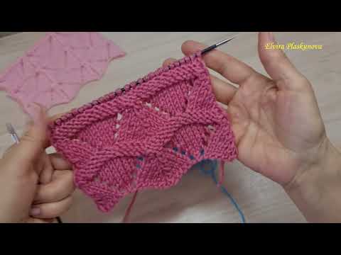 Видео: Узор с волнистым краем для кардигана, свитера.....вяжем спицами