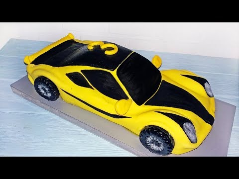 Видео: Машина Феррари Сборка и Оформление Торта Мастикой \ Cake Ferrari Car