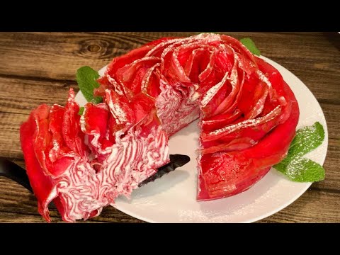 Видео: 🌹 Торт РОЗА! Романтический Легкий Десерт Понравится ВСЕМ! Торт 2024!