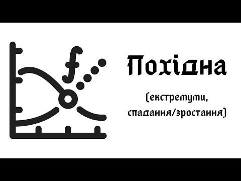 Видео: Проміжки зростання/спадання функції, екстремуми функції