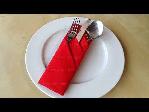 Видео: Как красиво сложить салфетки для столовых приборов