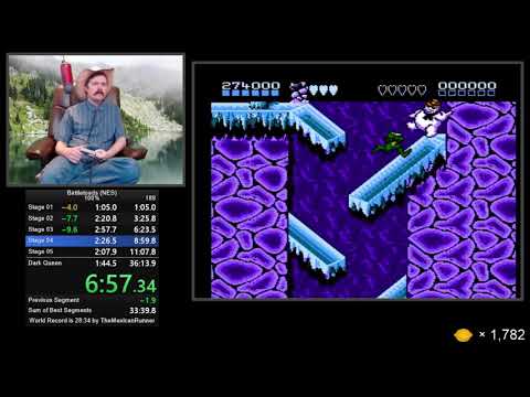 Видео: Battletoads 100% скоростное прохождение NES за 35:09 от Arcus