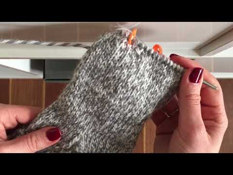 Видео: Носки на круговых спицах. Ч.4. Мысок носка