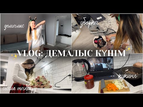 Видео: VLOG: ДЕМАЛЫС КҮНІМ✨Уборка, Кукинг, Сессия тапсыру/ Алия Мерей