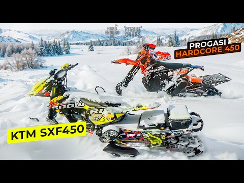 Видео: Эвакуация КТМ. Большое сравнение китайского сноубайка 450сс с KTM SXF 450.