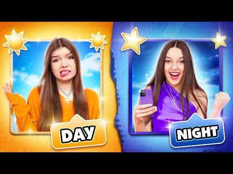 Видео: Дівчина День Vs Дівчина Ніч! Принцеса Світла і Темряви в Реальному Житті