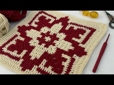 Видео: Вязание крючком разными техниками❣️Легендарный ✨Урок создания мотива #crochet #diy #motif
