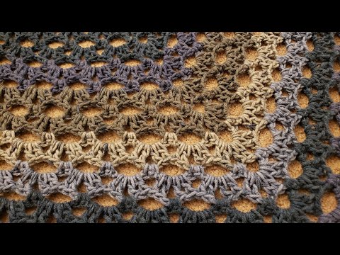 Видео: Шаль с глазком — урок по вязанию крючком!