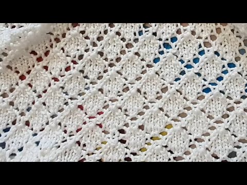 Видео: ❤️КРАСИВЫЙ АЖУРНЫЙ УЗОР❤️СПИЦАМИ РОМБЫ🔥Просто и стильно👍Для летней кофты, туники, платья, палантина