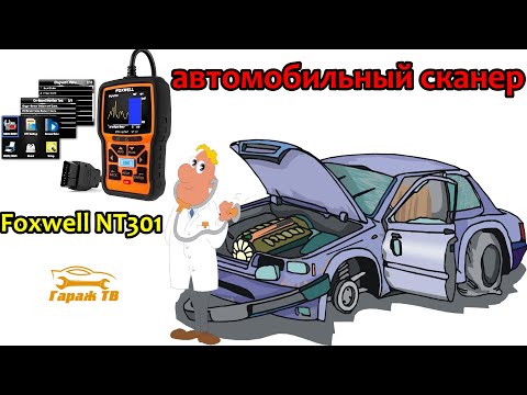 Видео: Автомобильный диагностический сканер Foxwell NT301 OBD2