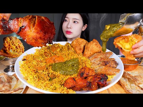 Видео: ASMR MUKBANG | Карри (Махани, Палак Панир) Бирьяни из баранины, кебап Сикх и курица Тандури