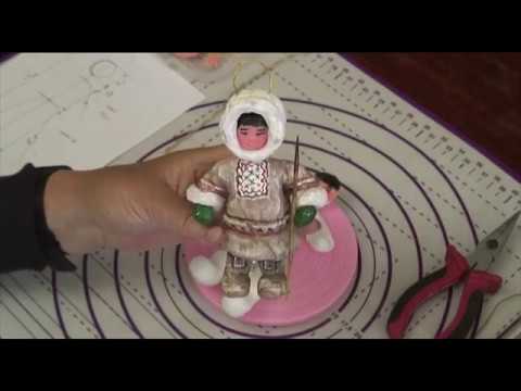Видео: игрушка из ваты "Северный мальчик" (чукча) ручная работа