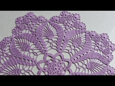 Видео: Салфетка крючком. Салфетка. Вторая часть. Крючок для начинающих.