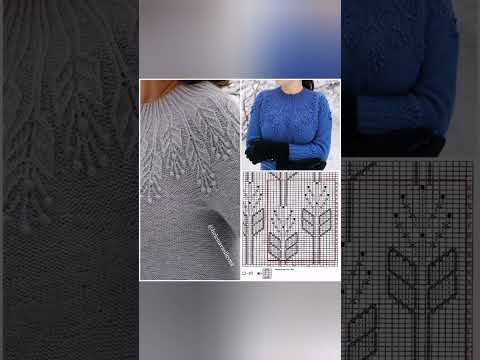 Видео: Прекраснейшие пуловеры со схемами. The most beautiful pullovers with schemes.