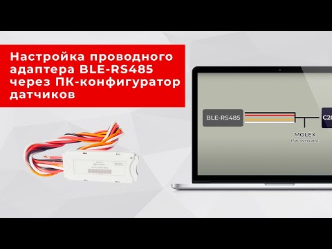 Видео: Настройка проводного адаптера BLE-RS485 через ПК-конфигуратор датчиков Эскорт