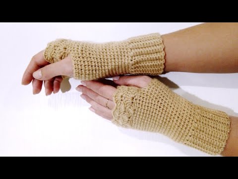 Видео: ПРОСТЫЕ МИТЕНКИ КРЮЧКОМ/ВЯЗАННЫЕ МИТЕНКИ КРЮЧКОМ/ПОДРОБНЫЙ МК