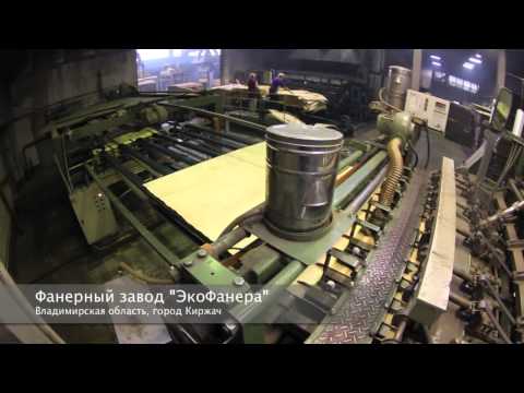 Видео: Фанерный завод "ЭкоФанера" Линия производства