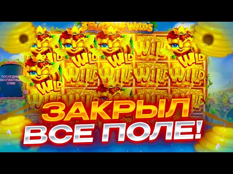 Видео: Пчелки Закрыли ВСЕ ПОЛЕ! Приятный Занос в 3 Buzzing Wilds!