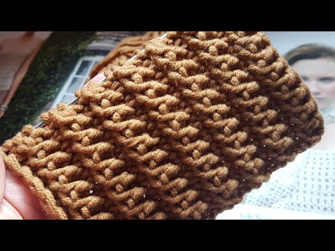 Видео: Потрясающей красоты рельефная резинка спицами 👸 knitting pattern.