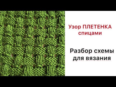 Видео: Узор "Плетенка" | Разбор схемы для вязания спицами