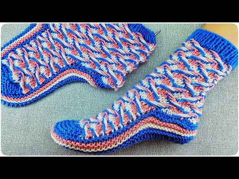 Видео: 👌ЯРКИЕ И НАРЯДНЫЕ носки спицами!!!💥МК ДЛЯ НАЧИНАЮЩИХ