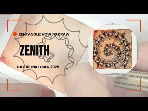Видео: Зентангл: пошаговое руководство по Zenith / Inktober 2025, день 10