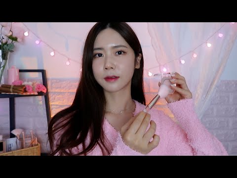 Видео: ASMR.No talking прекрасный розовый макияж | звук макияжа