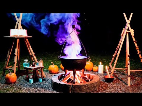 Видео: Halloween Jazz Music 🍁 Осеннее кафе, Хэллоуин и звуки горения дров