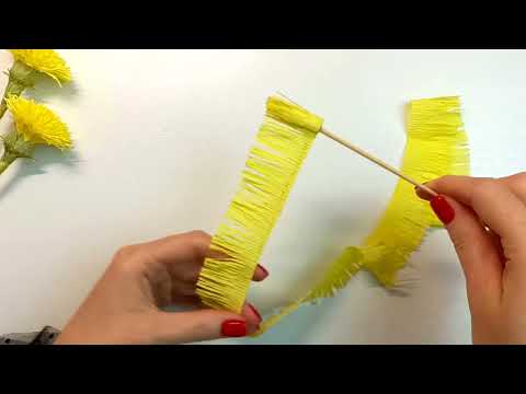 Видео: ОДУВАНЧИКИ из  гофрированной бумаги