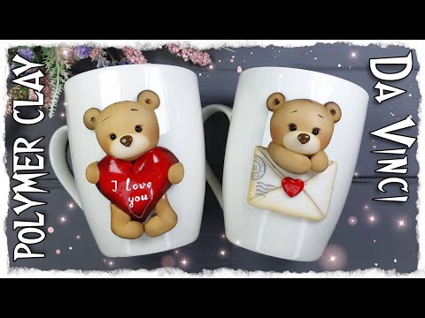 Видео: Мишка из полимерной глины | как слепить медвежонка | день святого Валентина | полимерная глина