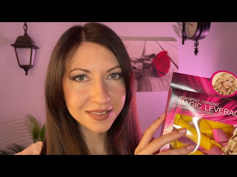 Видео: АСМР Укладка волос на бигуди 👩‍🦱 близкий шепот 🤫 ASMR Hairstyle