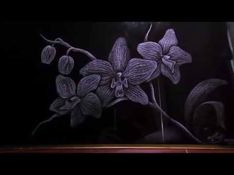 Видео: ОРХИДЕИ Гравировка картины на стекле.ORCHID Engraving glass painting