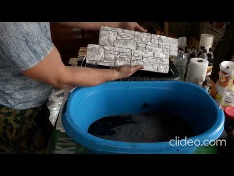 Видео: покраска гипсового камня Древний сланец и Афина