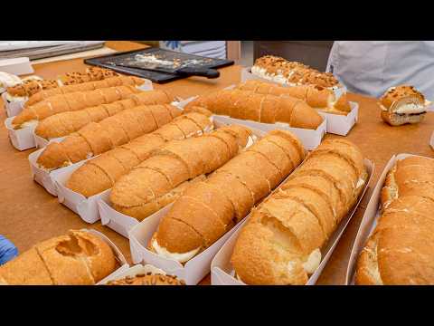 Видео: Так много сливочного сыра?! Лучший свежий багет с сливочным сыром Хоккайдо!