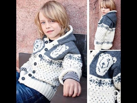 Видео: Жакет с капюшоном для мальчика.Размер 6-7 лет.Часть №1