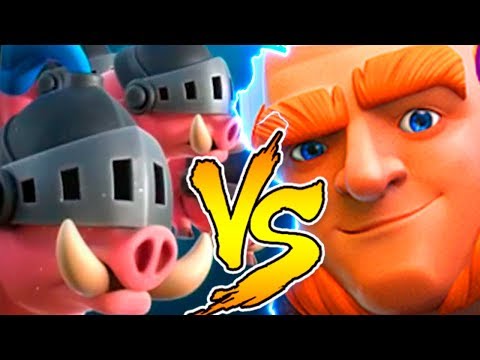 Видео: КОРОЛЕВСКИЕ КАБАНЫ ПРОТИВ ГИГАНТА | ROYALE HOGS VS GIANT | CLASH ROYALE BATTLE