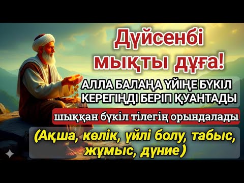 Видео: 📿 Дүйсенбі күні өте күшті дұға – Алла ойламаған жерден байлық, ақша және ризық жібереді 🤲✨