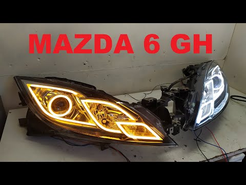 Видео: Mazda 6 GH. Ангельские глазки (Английский комплект).