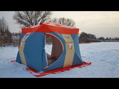 Видео: Палатка для зимней рыбалки Нельма 3 куб Люкс с внутренним тентом от Митек