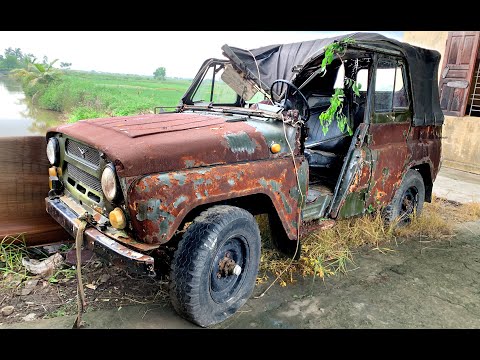 Видео: Полная реставрация старинного УАЗ 469 | Реставрация и ремонт старинных автомобилей УАЗ 469