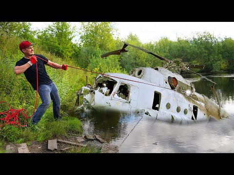 Видео: Эти жуткие и опасные находки мы нашли на магнитной рыбалке, где упал Вертолет!