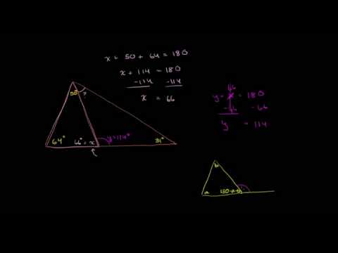 Видео: Углы треугольника. Пример 1