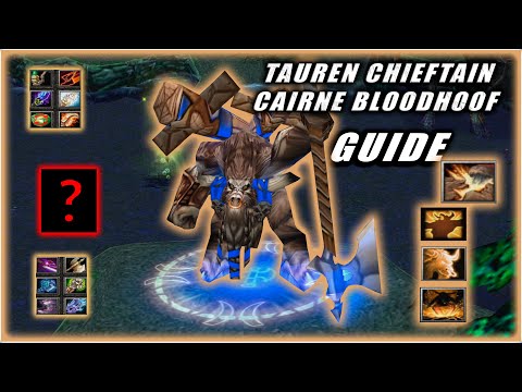 Видео: Tauren Chieftain Cairne Bloodhoof Guide|  Забытый герой | Как работает пассивка?