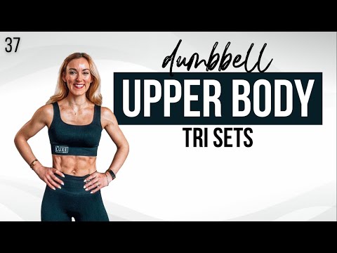 Видео: 💥 45-минутная тренировка верхней части тела дома с гантелями | Трисеты | Strong 37