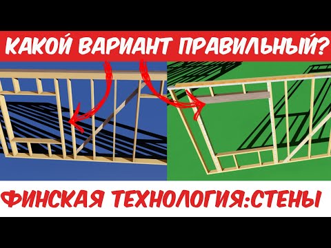 Видео: Каркасный дом по финской технологии: стена дома от А до Я: ригель, МДВП, одинарные стойки